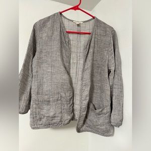 💸SALE💸 Eileen Fisher Linen Blend Open Jacket